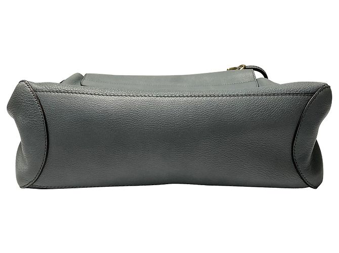 Borsa a spalla Chloé Faye in pelle di vitello Blu Grigio - vista 5