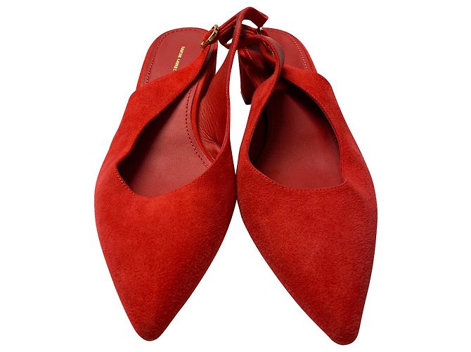 Mansur Gavriel Slingback-Pumps aus rotem Wildleder - Ansicht 2
