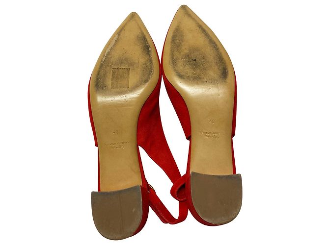 Mansur Gavriel Slingback-Pumps aus rotem Wildleder - Ansicht 5