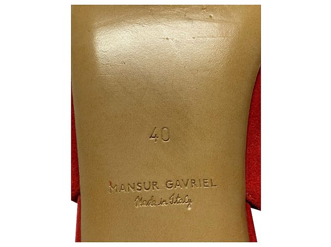 Mansur Gavriel Slingback-Pumps aus rotem Wildleder - Ansicht 6