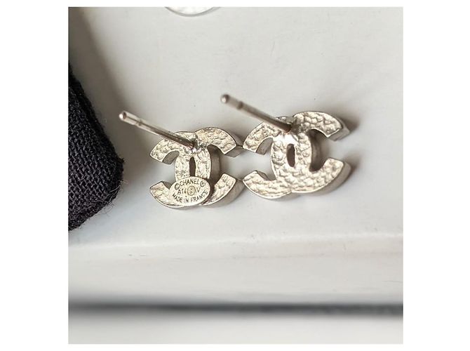 Chanel CC Classic Timeless Collana e orecchini Crystal SHW Set Argento - vista 12