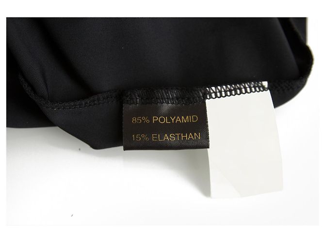 MCM Cocktailkleid mit Spaghettiärmeln und Perlen 38 Schwarz - Ansicht 7