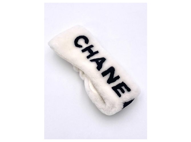 Fascia Chanel pelliccia bianca onesize nuova Nero Bianco - vista 2
