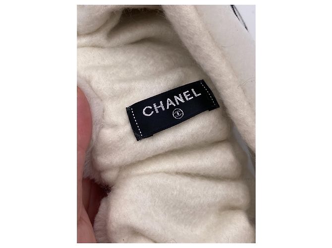 Fascia Chanel pelliccia bianca onesize nuova Nero Bianco - vista 5