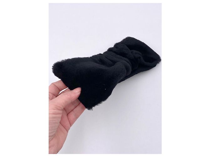 Fascia capelli Chanel pelliccia nera nuova Nero - vista 3