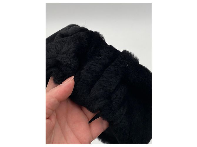Fascia capelli Chanel pelliccia nera nuova Nero - vista 4