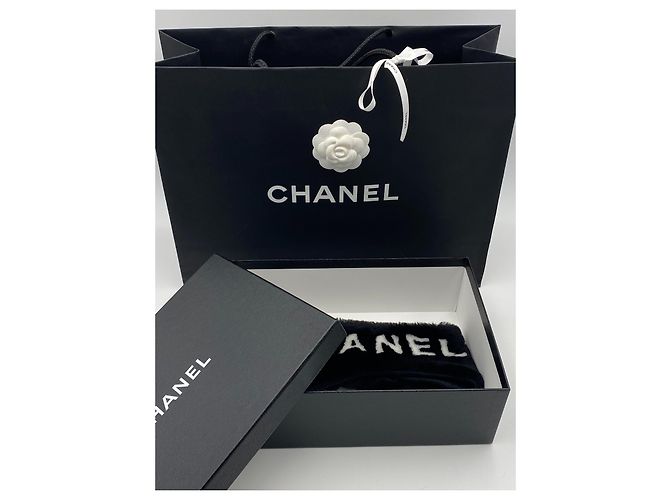 Fascia capelli Chanel pelliccia nera nuova Nero - vista 7