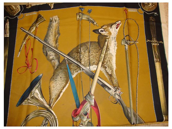 Quadrato di seta Hermès Belle Chasse Henri de Linares Multicolore - vista 2