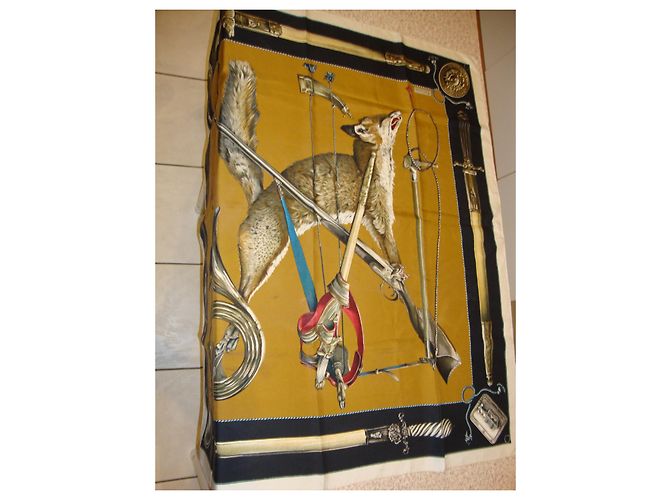 Quadrato di seta Hermès Belle Chasse Henri de Linares Multicolore - vista 3