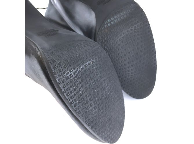 Stuart Weitzman Black Leather Ankle Mitten Plonge Boots - view 10
