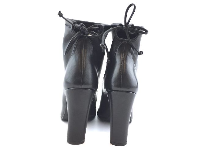 Stuart Weitzman Black Leather Ankle Mitten Plonge Boots - view 5
