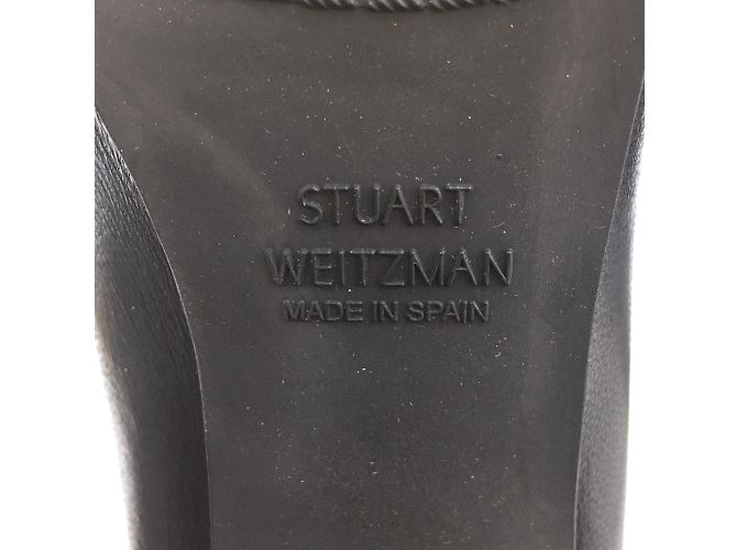 Stuart Weitzman Black Leather Ankle Mitten Plonge Boots - view 9