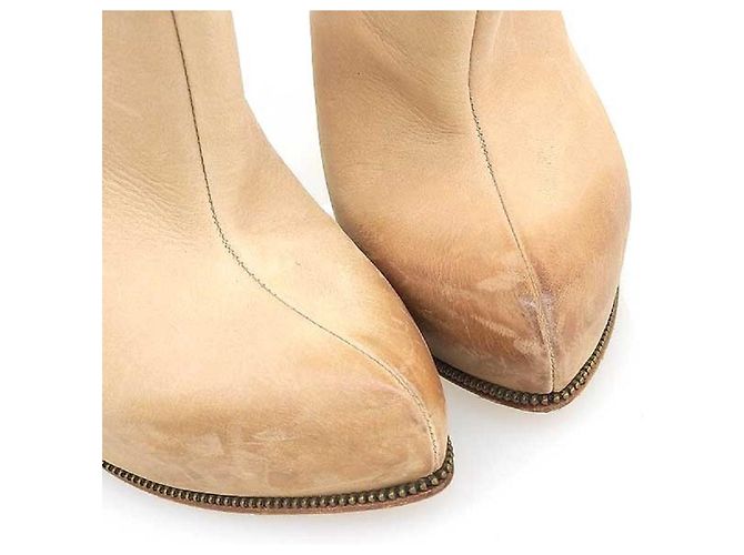 [Used] GIVENCHY Ladies Suede High Heels Booties Shoes Brown size 38 - view 2