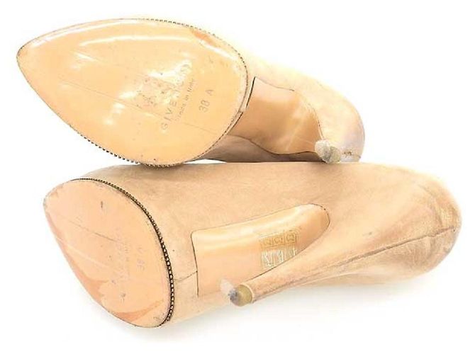 [Used] GIVENCHY Ladies Suede High Heels Booties Shoes Brown size 38 - view 4