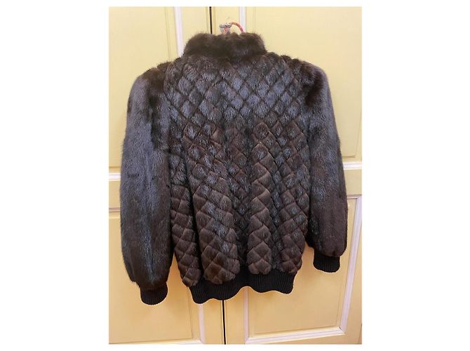 Nerzjacke Christian DIOR Hellbraun Dunkelbraun - Ansicht 2