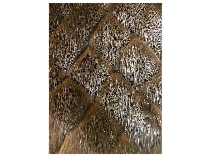 Nerzjacke Christian DIOR Hellbraun Dunkelbraun - Ansicht 4