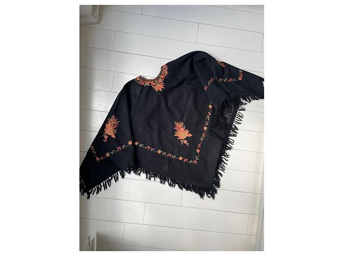 No Brand Embroidered Poncho - view 2