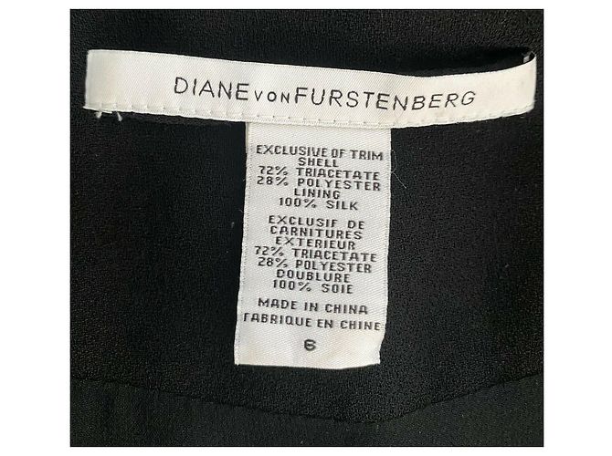 Diane Von Furstenberg DvF Giulia verziertes Kleid mit Wasserfallausschnitt Schwarz Silber Blau Grün - Ansicht 3
