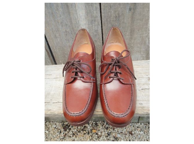 Autre Marque Derby Unic Yeuse in pelle marrone - vista 3