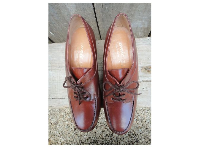 Autre Marque Derby Unic Yeuse in pelle marrone - vista 9