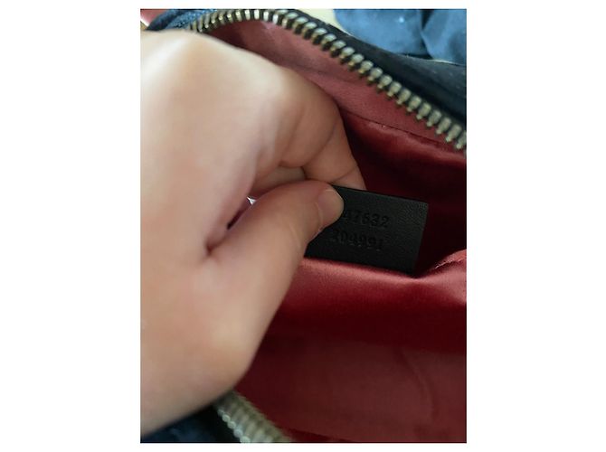 Borsa a mano Gucci Marmont Small in velluto nero e rosa Arancione Verde scuro Gold hardware - vista 5