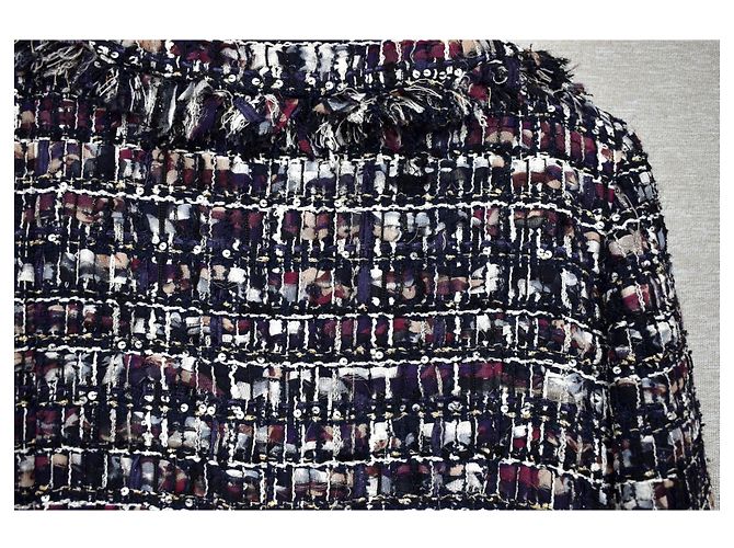 Chanel 8500 € Jaqueta Lesage Tweed Multicor Azul marinho Azul escuro - vista 15