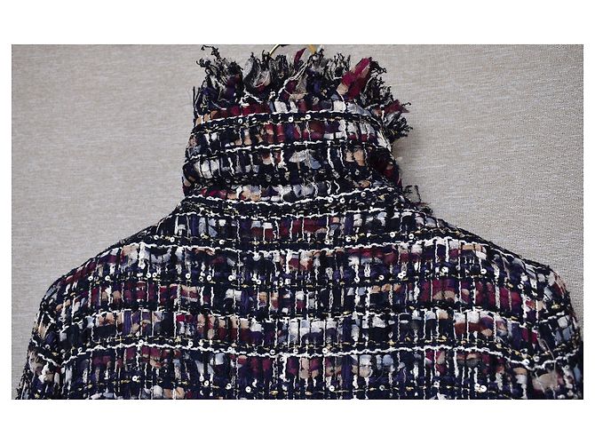 Chanel 8500 € Jaqueta Lesage Tweed Multicor Azul marinho Azul escuro - vista 16