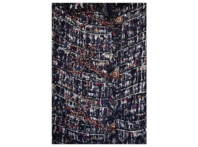 Chanel 8500 € Jaqueta Lesage Tweed Multicor Azul marinho Azul escuro - vista 19