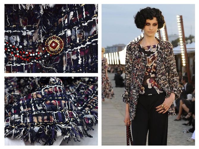 Chanel 8500 € Jaqueta Lesage Tweed Multicor Azul marinho Azul escuro - vista 2
