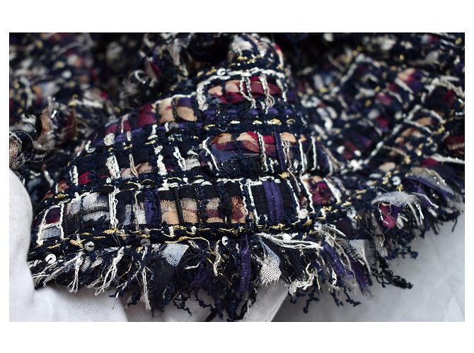 Chanel 8500 € Jaqueta Lesage Tweed Multicor Azul marinho Azul escuro - vista 6