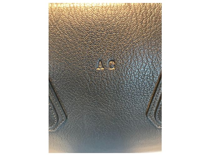 Borsa Givenchy Antigona in pelle nera martellata Nero Silver hardware - vista 5
