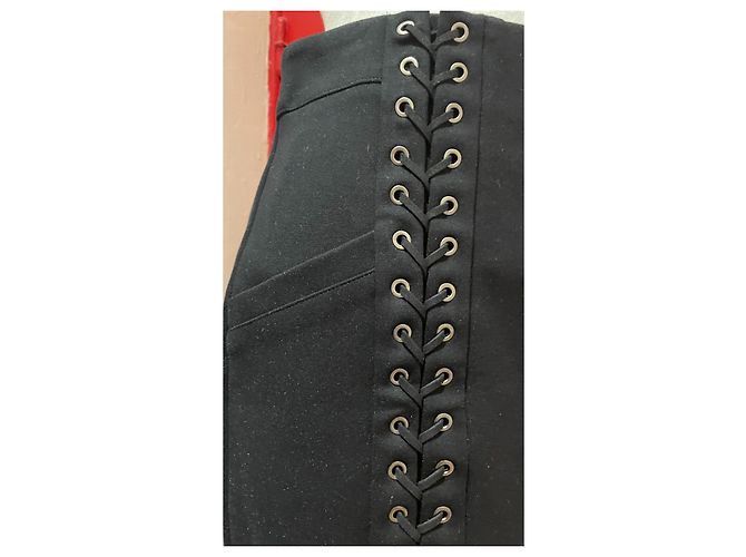 Falda Pierre Balmain negra de viscosa y nylon Talla 40 Negro - vista 2