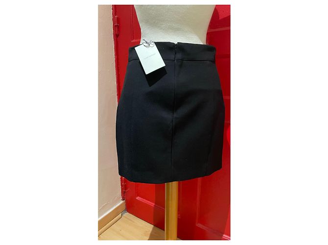 Falda Pierre Balmain negra de viscosa y nylon Talla 40 Negro - vista 3