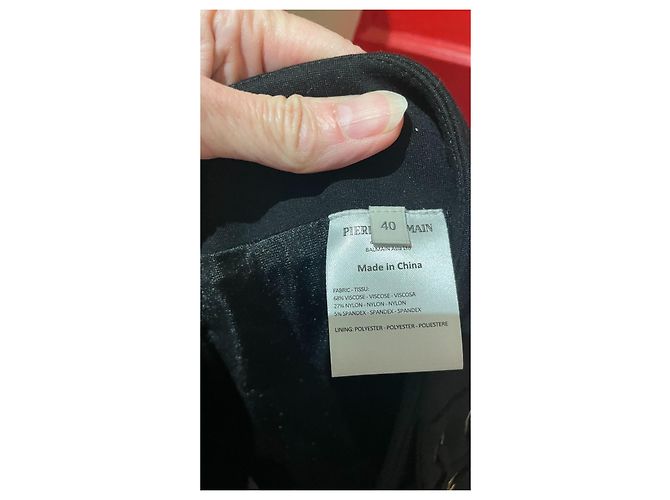 Falda Pierre Balmain negra de viscosa y nylon Talla 40 Negro - vista 5