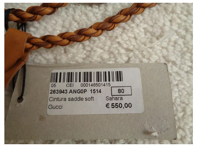Gucci Saddle Soft Gürtel braun Leder 80 cm - Ansicht 3