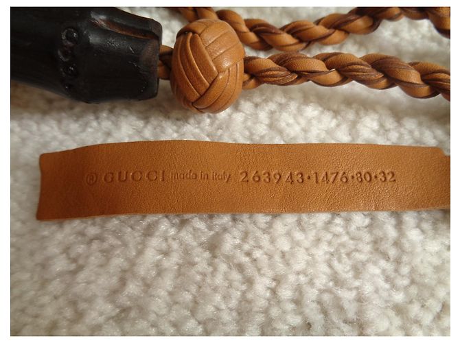 Gucci Saddle Soft Gürtel braun Leder 80 cm - Ansicht 4