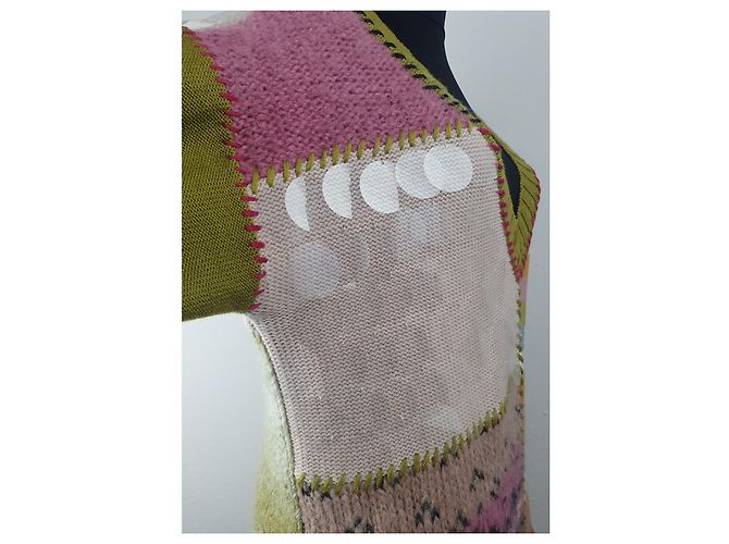 Robe en maille de Moschino Cheap And Chic en laine Multicolore - vue 3