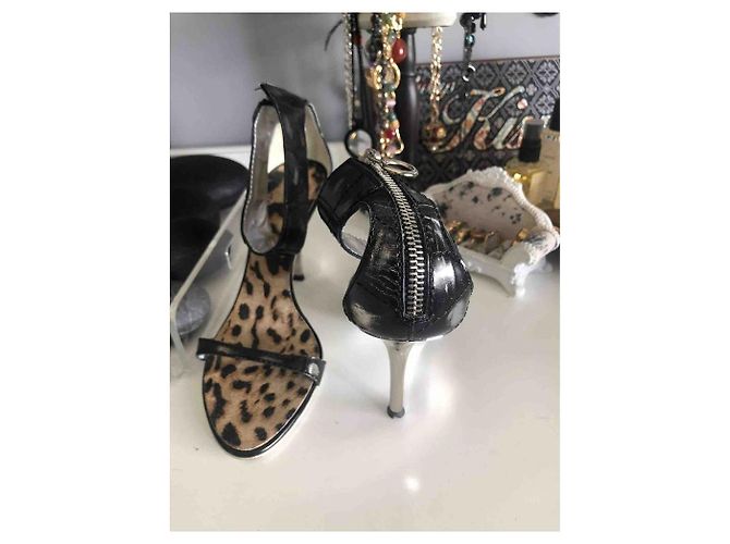 ROBERTO CAVALLI Sandalen mit Absatz Schwarz - Ansicht 3