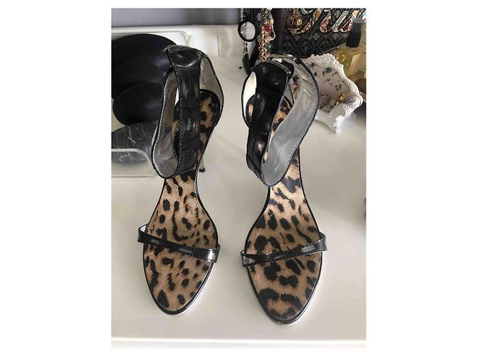 ROBERTO CAVALLI Sandalen mit Absatz Schwarz - Ansicht 4