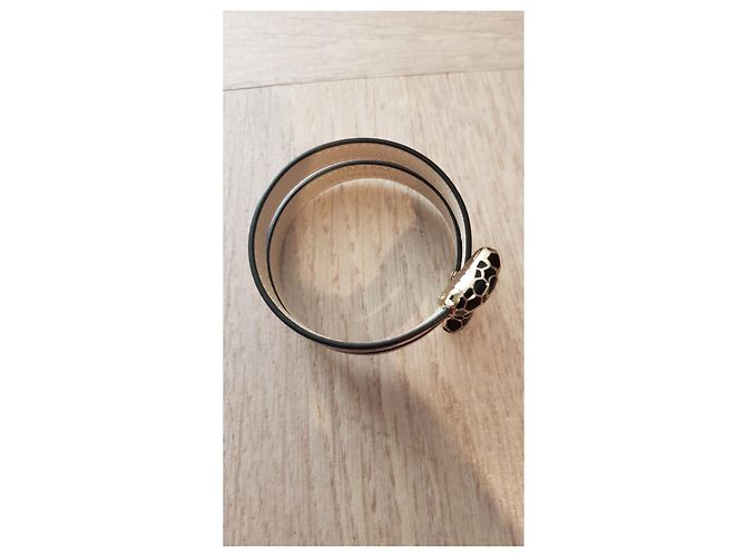 Bracciale Bulgari Serpenti Forever rosa metallizzato pelle Metallico - vista 5