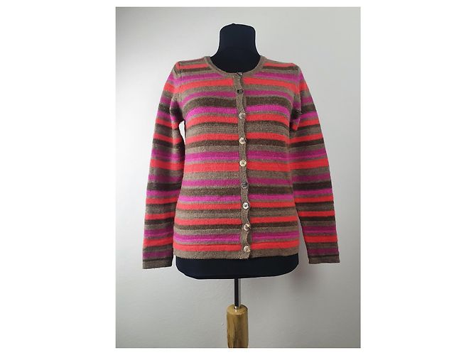 Autre Marque Mansted Cardigan mehrfarbig aus Lammwolle Mehrfarben - Ansicht 2