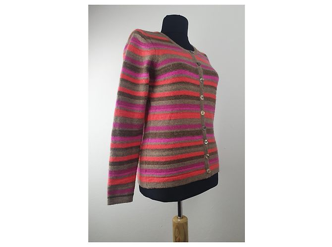 Autre Marque Mansted Cardigan mehrfarbig aus Lammwolle Mehrfarben - Ansicht 3