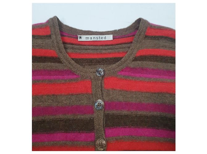 Autre Marque Mansted Cardigan mehrfarbig aus Lammwolle Mehrfarben - Ansicht 5