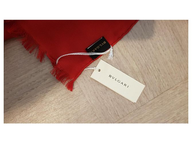 Autre Marque Sciarpa Bvlgari in seta rossa Rosso - vista 5