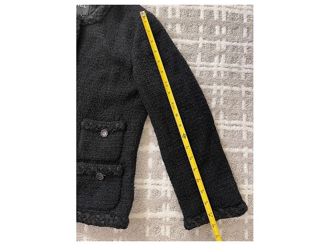 Chanel kleine schwarze Jacke „LBJ“ 11c Größe 40 - Ansicht 11