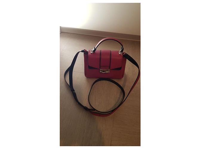Mini borsa Bulgari Serpenti in pelle rosa - vista 10