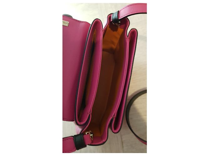 Mini borsa Bulgari Serpenti in pelle rosa - vista 11