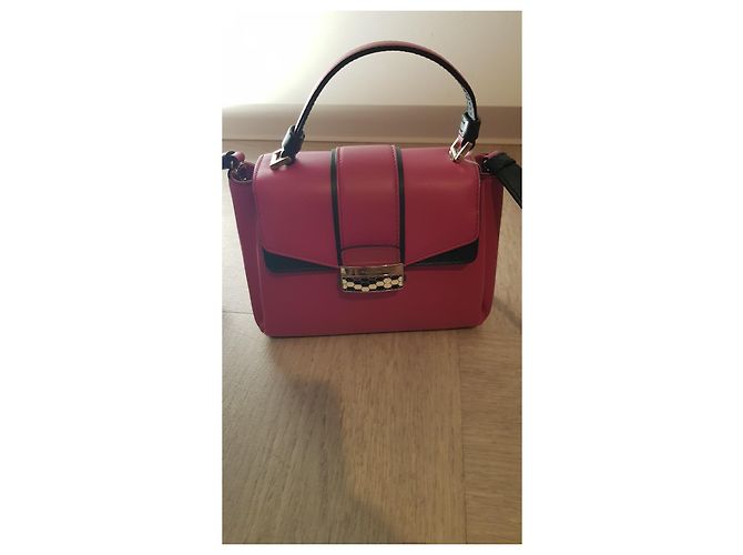 Mini borsa Bulgari Serpenti in pelle rosa - vista 8