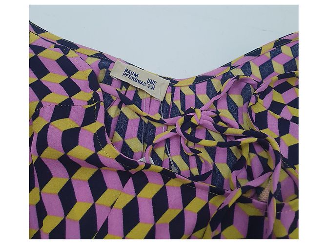 Baum und Pferdgarten Kleid aus Viscose Mehrfarben - Ansicht 6