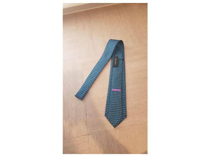Autre Marque Cravatta Bvlgari in seta azzurra Blu chiaro - vista 2